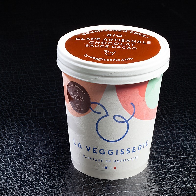 Glace chocolat coulis cacao La Veggisserie 450ml